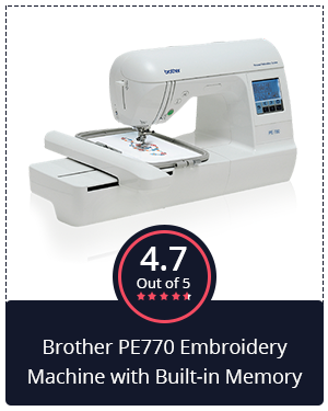 Best for Advanced Users: Brother PE770 Embroidery Machine with Built-in Memory