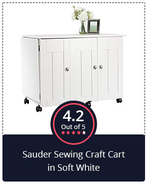 Best for Professionals: Sauder Sewing Craft Cart in Soft White