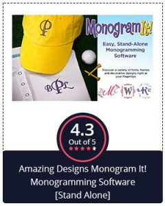 Best Monogramming Software for Beginners – Amazing Designs Monogram It! Monogramming Software [Stand Alone]